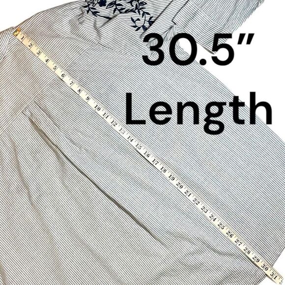 Westport 1962 Embroidered Striped Button Down Blouse Sz 3X - Picture 10 of 12